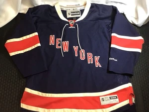 Camiseta de hockey New York Rangers Reebok retro NHL juvenil talla grande/XL azul en blanco - Imagen 1 de 4