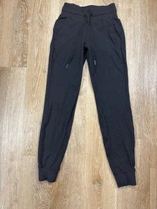 Lululemon Jogger Pants Womens 0 Black Ready To Rulu Running Yoga Gym Pilates - Picture 1 of 9