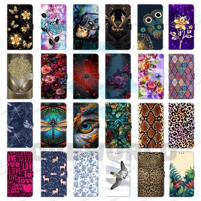 Patterned Leather Flip Wallet Case Cover For Samsung M32 M42 M02S A52S A22 A72 - Image 1 of 4
