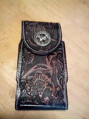 7" HORSE  POUCH BELT LOOP CELL PHONE HOLSTER CASE WESTERN UNIVERSAL - Image 1 of 4