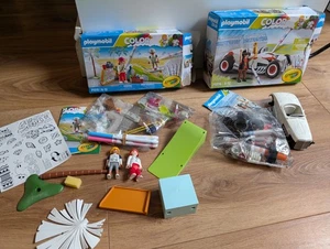 Playmobil 71376 & 71515 Crayola Color Hot Rod Car And Skate Park - Picture 1 of 6