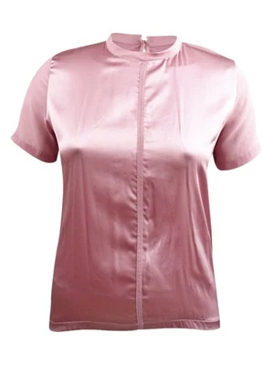 BOSS Hugo Boss Women's Efrona Mixed-Media Crewneck Top (L, Pastel Pink) - Image 1 of 3