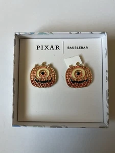 BaubleBar Disney Pixar Monsters INC Mike Wazaski Pumpkin Earrings - Picture 1 of 1