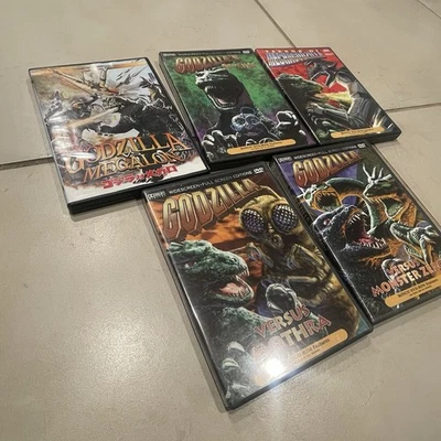 Godzilla Vs Mothra Monster Zero Terror of Mechagodzilla Megalon 5 DVD Lot - Image 1 of 3