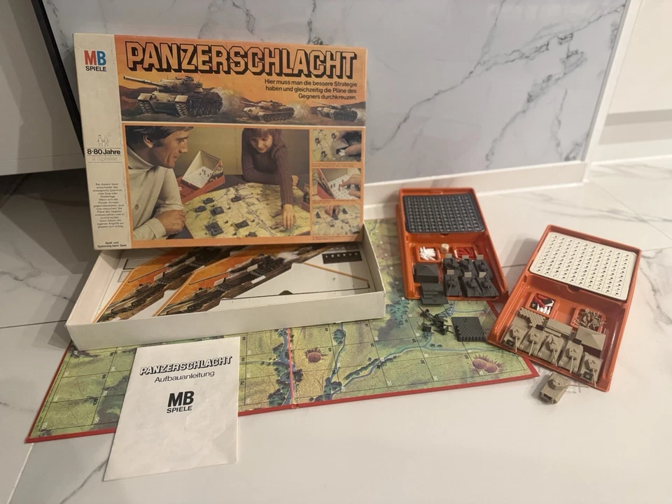 Panzerschlacht (MB Spiele, 1975) – Taktik & Bluff für 2 Spieler, Vintage Retro - Bild 1 von 4