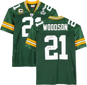 Charles Woodson Packers Signed Mitchell & Ness Green Authentic Jersey w/HOF Insc - Picture 1 of 5