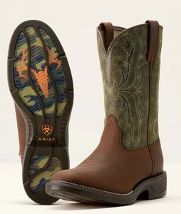 Stivali western cowboy punta tonda uomo 9,5 D Ariat 10053575 Ridgeback - Foto 1 di 8