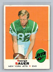 1969 Topps George Sauer Jr. #231 New York Jets - Foto 1 di 2