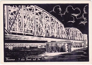 PIACENZA - DIE ZWEI BRÜCKEN ÜBER DEN PO -90083- - Bild 1 von 1