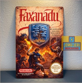 Faxanadu Vintage Nintendo Nes Video Game Metal Poster - Sign - Size:20x30cm