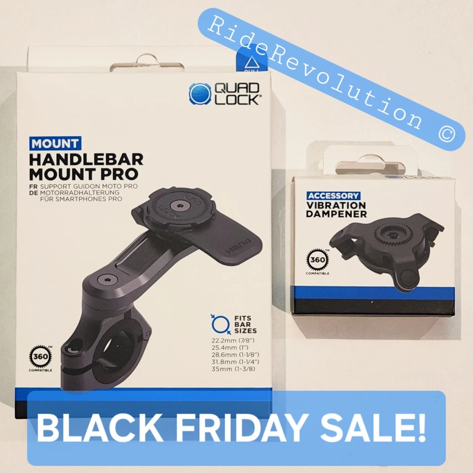 Quad Lock Motorcycle Handlebar Mount PRO