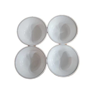 Set Of 4 Corelle Apricot Grove Single Gray Stripe Fruit Bowls 5 1/2” - Picture 1 of 3