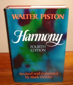 HARMONY-Fourth Edition-WALTER PISTON-Music Theory-SUPERB 1978 Hardcover w/Jacket - Picture 1 of 12