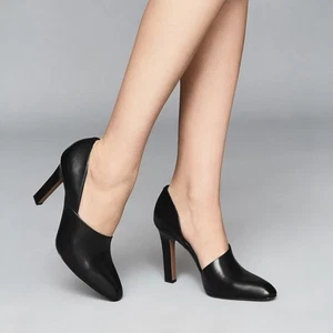 REISS Amelie scarpe con tacco alto in pelle colore nero taglia 38 - Foto 1 di 10