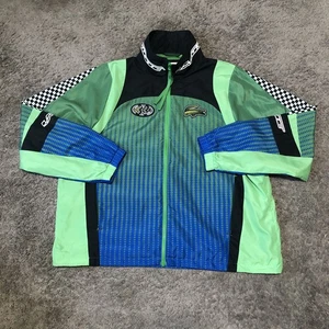 Lacoste Ombre Checkerboard Track Jacket Men’s Size XL Green Water Repellent - Picture 1 of 15