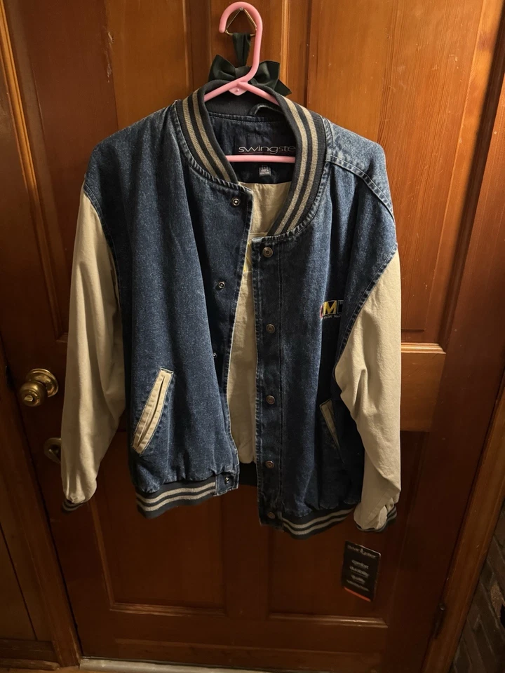 Chaqueta bomber vaquera vintage CMT con etiquetas talla grande Foto 1 de 4