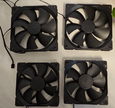 Lotto 4 ventole Fractal Design Dynamic X2 GP-12/14 120/140mm DC 3-pin nuove - Immagine 1 di 3