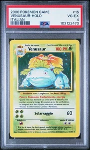 VENUSAUR 15/102 | PSA 4 | Italian Base WOTC Graded Pokémon Card - Picture 1 of 2