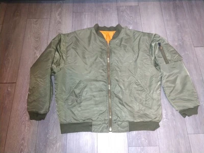 VTG Green Vectra Bomber Jacket Men 2XL Flyers Flight Military USAF 90s Bomber - Image 1 of 4