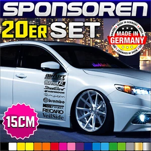 20er SET # 15CM # KFZ Auto Sponsoren Decals JDM Tuning Seiten Aufkleber Logo - Bild 1 von 4