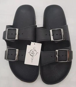 Sole Mates Men's Rubber Lightweight Sandals Black Size 11 New - Picture 1 of 7