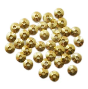 120 PCS 5MM SMALL RONDELL BEAD 18K GOLD PLATED 1017 HKJ-789 - Picture 1 of 3