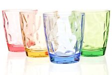 11oz Colored Drinking Glasses Set Acrylic Glassware for Kids Plastic Tumblers