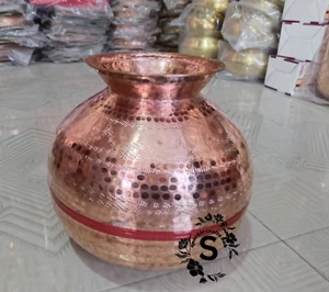 Antique Indian Copper Water Storage Pot, Copper Matka, Pot 7 Liter - Picture 1 of 7
