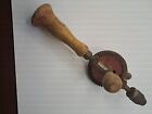 Vintage Manual Hand Drill Tool Wooden Handle USA Made