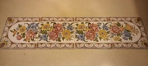 Kensington Vintage Floral 5 Tile Panel Decorative Fireplace - Picture 1 of 14