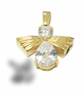 Angel of High 24k Gold Plated Sterling Silver Cremation Urn Pendant w/Chain - Picture 1 of 2