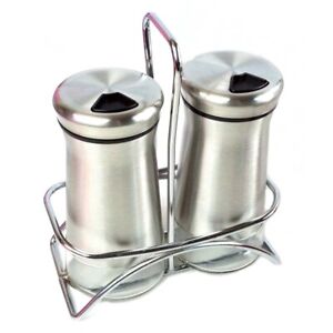 Salt & Pepper Shakers Glass Bottom with Wire Stand Adjustable Holes Sugar Spice 