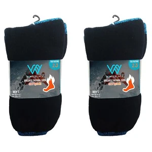 Brushed Thermal Socks 2 Pairs Men's Premium Warm Winter Thick Crew Socks - Picture 1 of 9