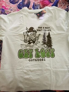 Give A Hoot Don't Pollute Mint Green Brisco Brands mens x large T Shirt - Picture 1 of 3