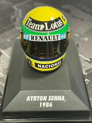 Ayrton Senna F1 Helmet Collection 1986 MINICHAMPS 1:8 - 540 380612 RARE - Image 1 of 4