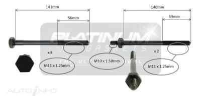 CYLINDER HEAD BOLT SET for NISSAN PULSAR N13 1.6L 16LF SOHC 1987-1991 - Image 1 of 2