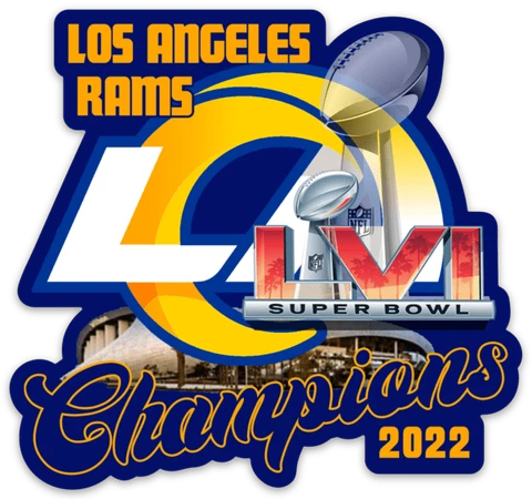 Los Angeles L.A. Rams SuperBowl LVI 56 Champions Football Logo Die-cut MAGNET Cover