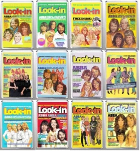 ABBA LOOK-IN covers SET OF 12 LARGE FRIDGE MAGNETS! - Picture 1 of 6