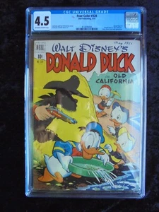 CUATRO COLORES #328 PATO DONALD EN LA ANTIGUA CALIFORNIA 1951 CORTEZAS DE LA EDAD DE ORO CGC 4,5 - Imagen 1 de 2