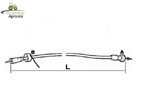 CAVO FILO CONTAGIRI CONTAORE TRATTORE FIAT NEW HOLLAND 44908284 L.1235 mm 35-66 - Immagine 1 di 1