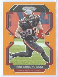 Rob Gronkowski 2021 Panini Prizm Orange Parallel /249 Buccaneers Patriots - Picture 1 of 2