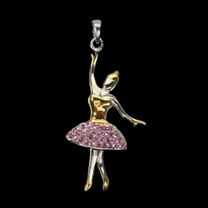 925 Sterling Silver Pendant Round Rhodolite Garnet Lady Natural Gemstone Jewelry - Picture 1 of 10