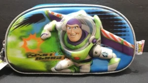DISNEY Pixar 3D Buzz Lightyear School Pencil Case pouch w/ double zipper - Picture 1 of 8
