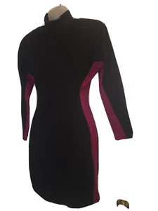Rare Vintage 80s 90s YES Clothing Co. Houndstooth Panel Bodycon Mini Dress - Picture 1 of 8
