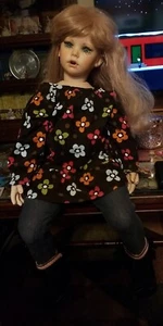 Vintage by Donna Rubert porcelain doll "Whitney" 23 in, - Picture 1 of 12