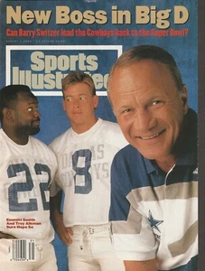 8-1-94 1991 Sports Illustrated Dallas Cowboys Smith Aikman sin etiqueta de correo - Imagen 1 de 1