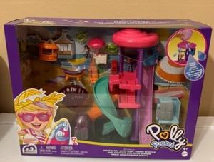 Polly Pocket Pollyville Super Slidin' Sliding Water Park Set Micro Play Nuovo con etichette - Foto 1 di 8