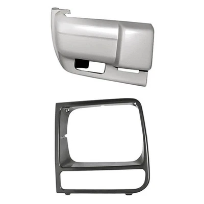 For Jeep Cherokee 1998-2001 Replacement 2-Pc Front Bumper Extension Kit Foto 1 de 3