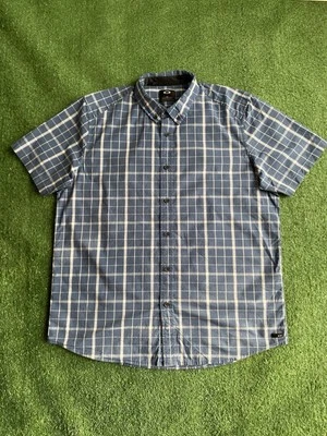 Vintage Y2k Oakley Button Up Short Sleeve Shirt Mens Size Large Blue Surf Skate - Image 1 of 4