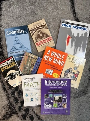 9 Assorted Educational Math Books- Math Textbook-Education  - Image 1 of 4